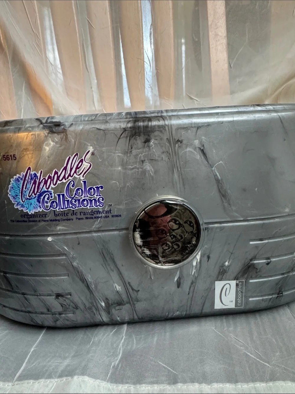 Y2K Caboodles Color Collisions Case - Silver Marble Finish